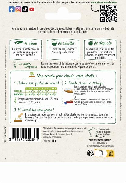 Aromatiques - Persil Frisé Vert Foncé - Grand Modèle - MEDIA_PACKAGING_VERSO